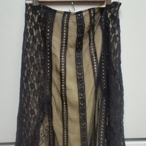 Lace midi skirt